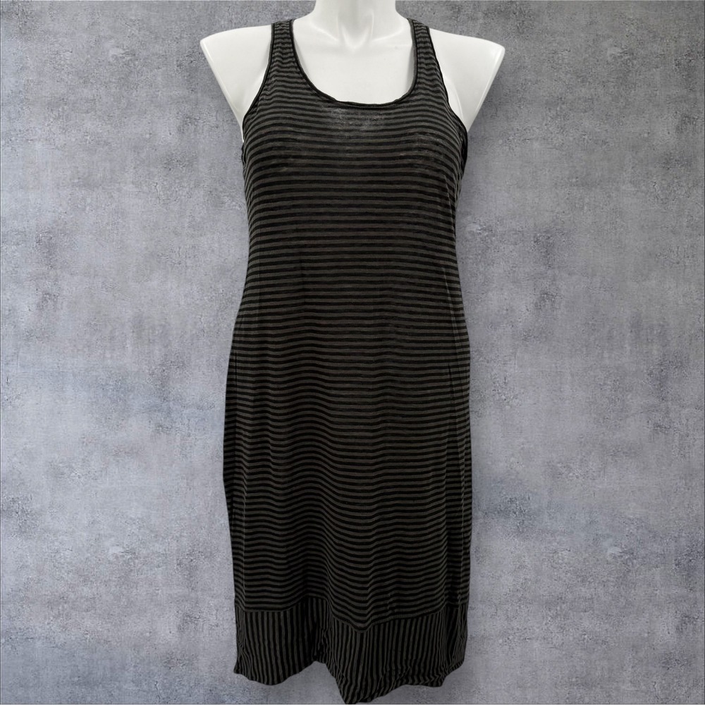 Eileen Fisher Linen Tank Dress Striped Casual Sleeveless Dress M‎